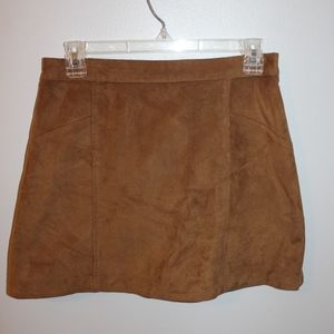 Brown Suede Skirt